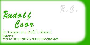 rudolf csor business card